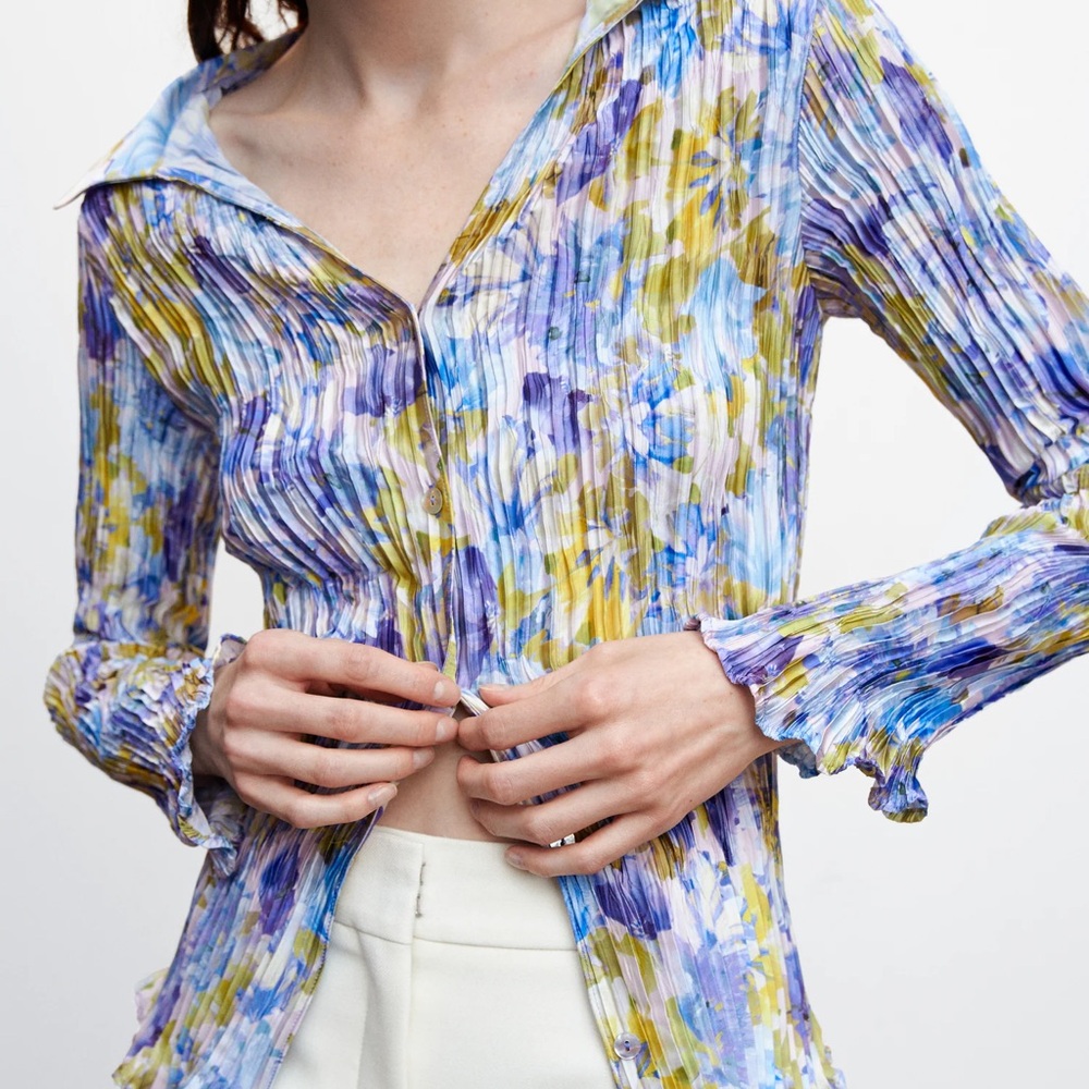 Mango Multicolor Floral Blouse